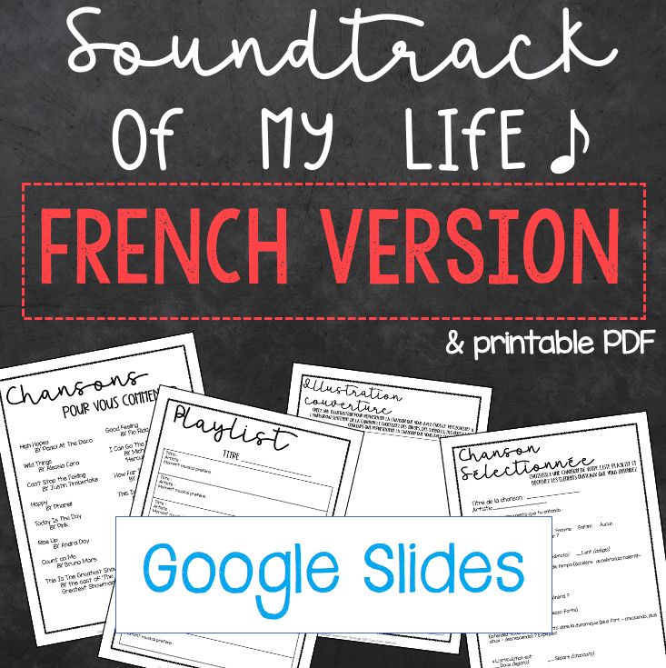 Soundtrack Of My Life French Version Teach From The Stage